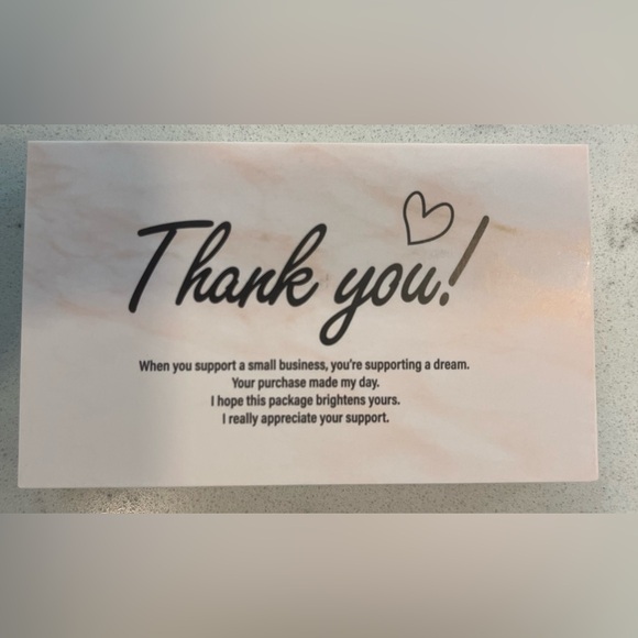 QTY 40  Thank You Card with Heart Design Business Card Size NEW - Picture 1 of 2